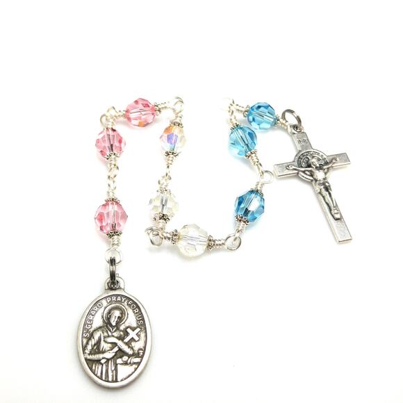 St. Gerard Chaplet, Handmade Rosary, Patron Saint of Motherhood - Picture 6 of 7